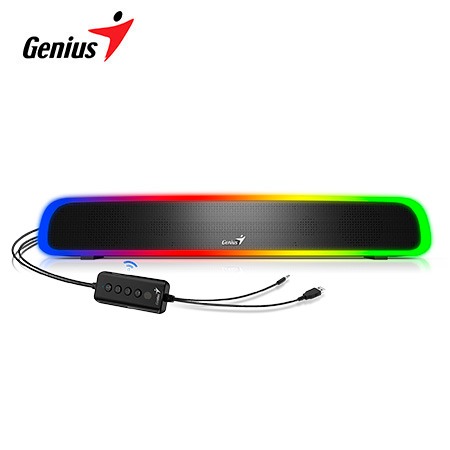 PARLANTE GENIUS SOUND BAR 200BT RGB BT/ LINE-IN USB-POWER BLACK (31730045400)