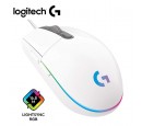 MOUSE LOGITECH G203 LIGHTSYNC OPTICAL 8000 DPI RGB WHITE (910-005791)-P