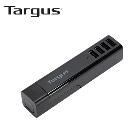 CARGADOR DE PARED TARGUS USB 4 PUERTOS FAST CHARGE UNIVERSAL BLACK (PN APA750US)