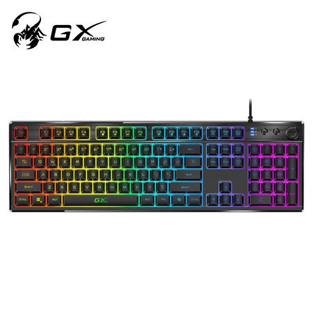 TECLADO GENIUS GX SCORPION K7 GAMING RGB MACRO USB SP BLACK (31310054401)