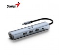 HUB USB-C GENIUS UH-545 GIGABIT ETHERNET 1-USB-C 3-USB-A (31240004400)